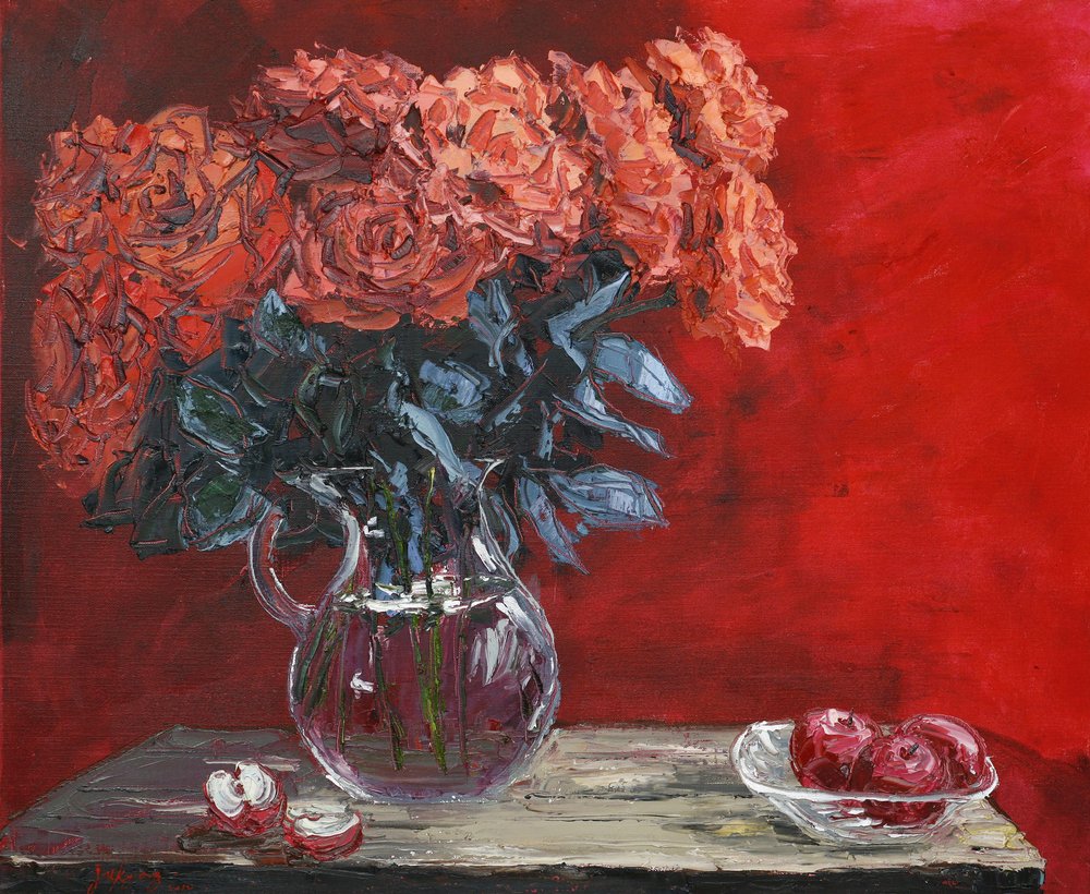 Vibrant Roses and Apples by Jukyong Park