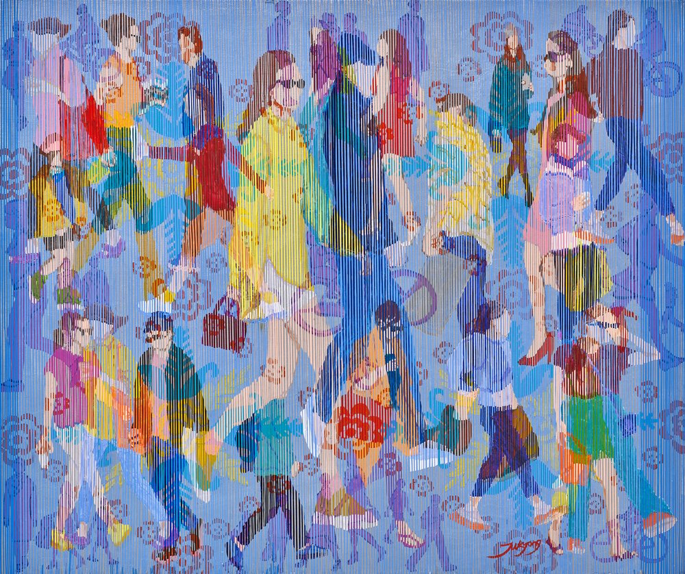 Vibrant Urban Crowd by Jukyong Park