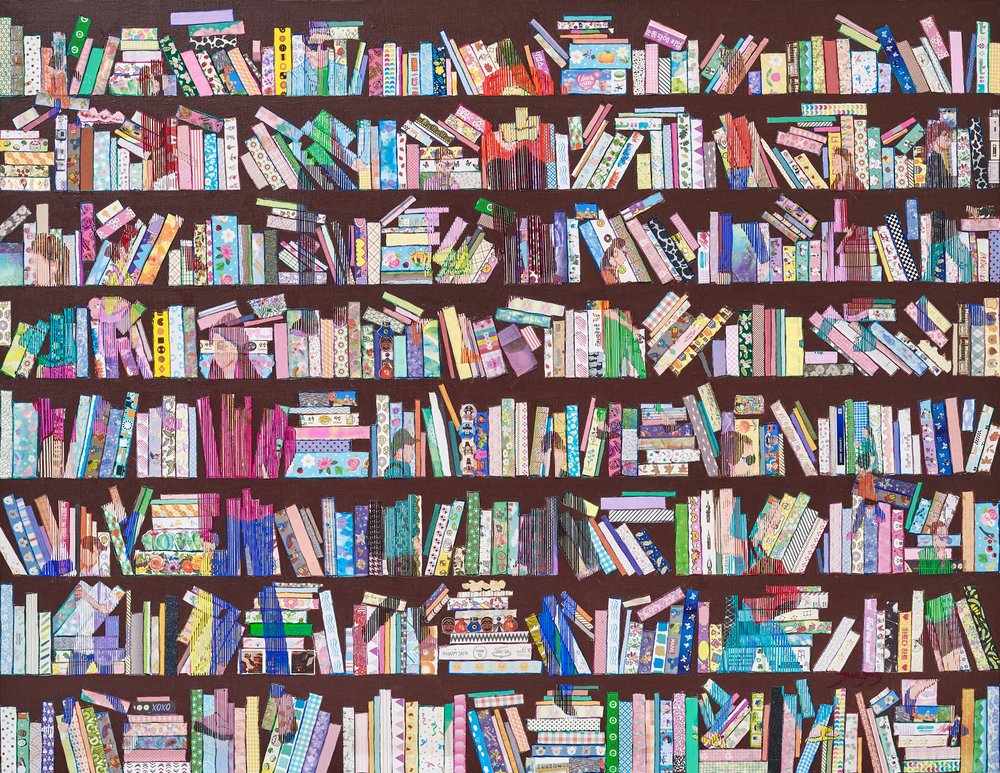 Whimsical Bookshelf Patterns by Jukyong Park