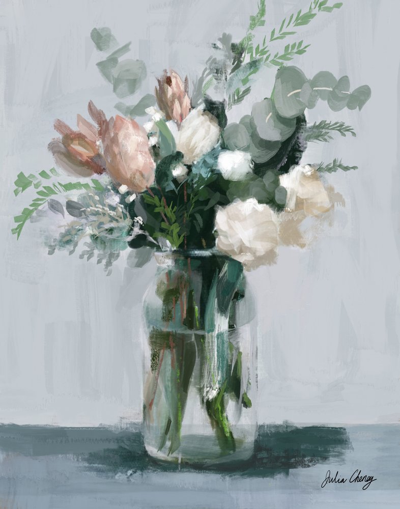 Blush and Cream Bouquet by Julia Cheney