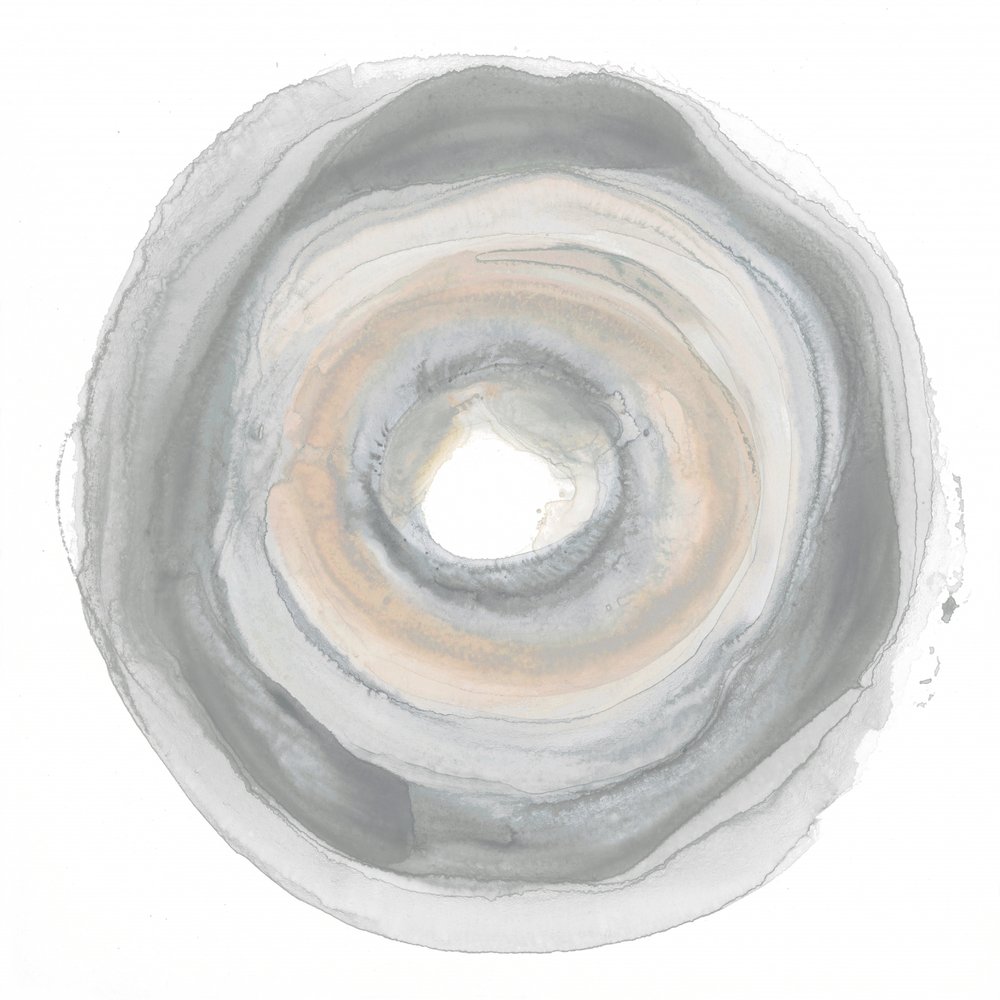 Calm Circles with Muted Gray and Beige Tones by Julia Contacessi