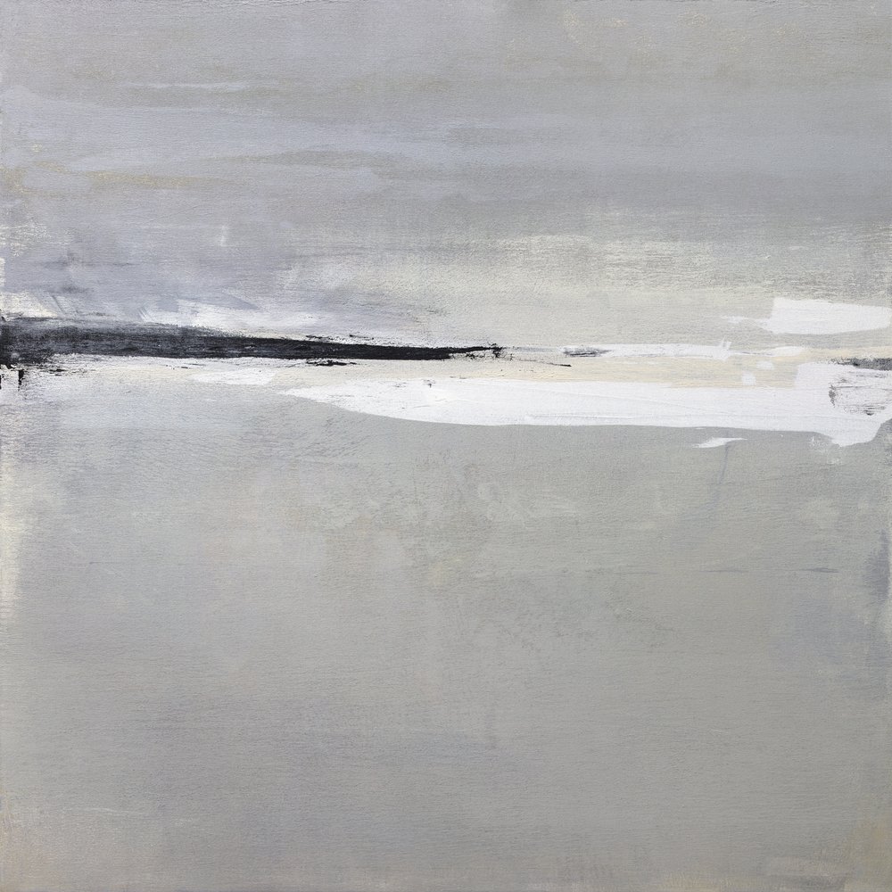 Serene Horizon with Soft Gray and White Tones by Julia Contacessi