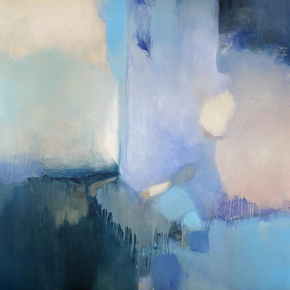 Abstract Blue Serenity by Julia Purinton