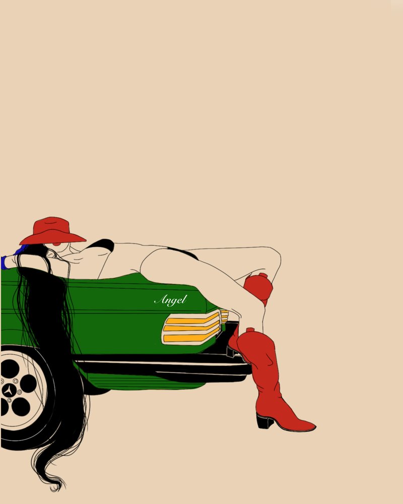 Red Hat Car Style by Juliana Kokolari
