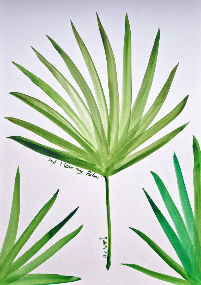 Tropical Palm Leaf by Julija Belickienė
