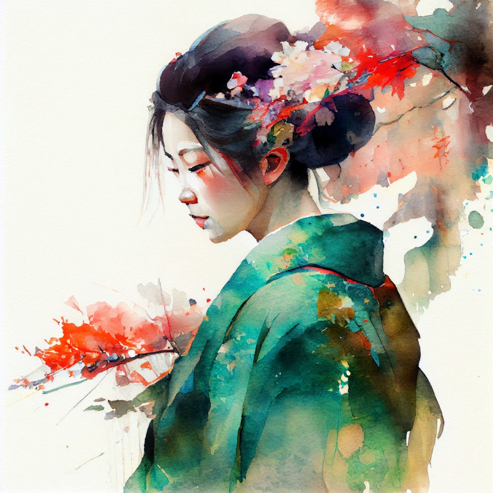 Autumn Kimono Portrait by Justyna Jaszke