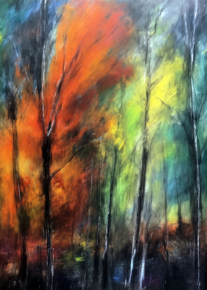 Colorful Autumn Forest by Justyna Jaszke