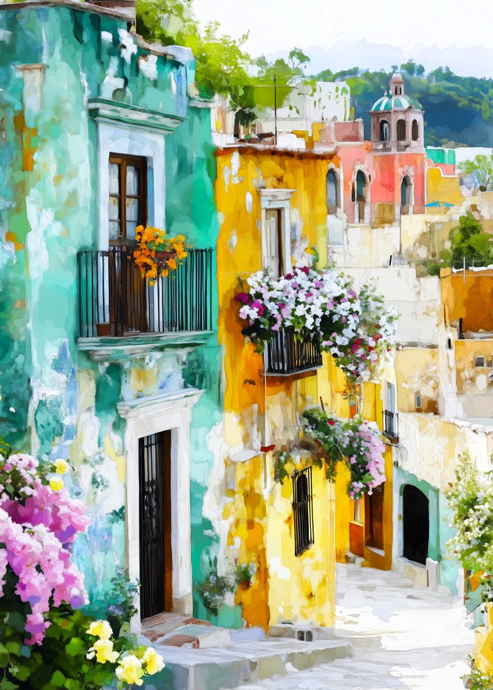 Colorful City Steps by Justyna Jaszke