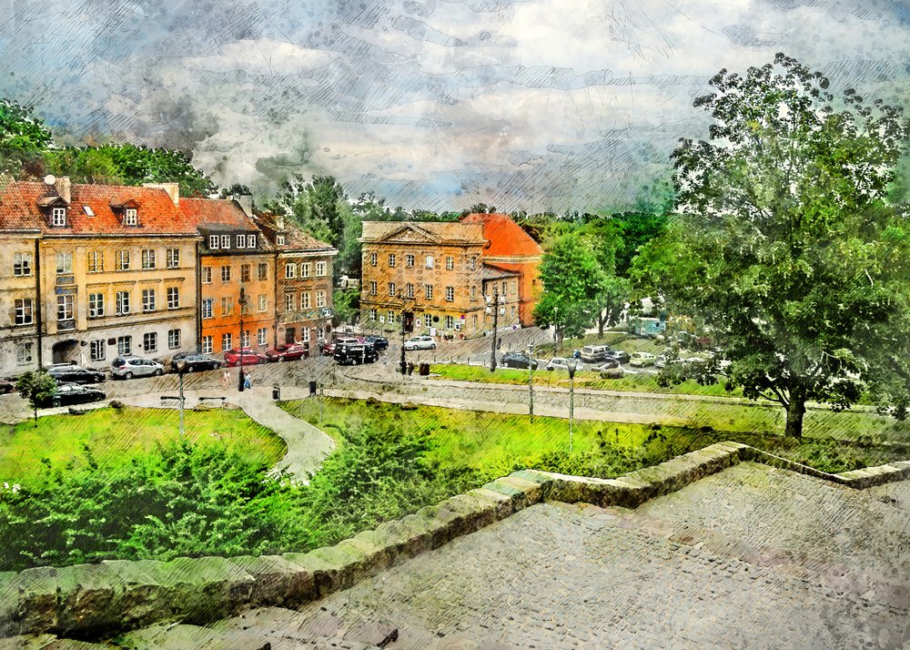Historic City Park View by Justyna Jaszke