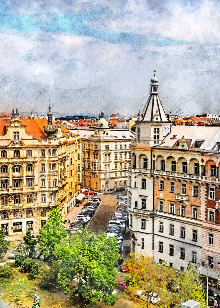 Historic European City View by Justyna Jaszke