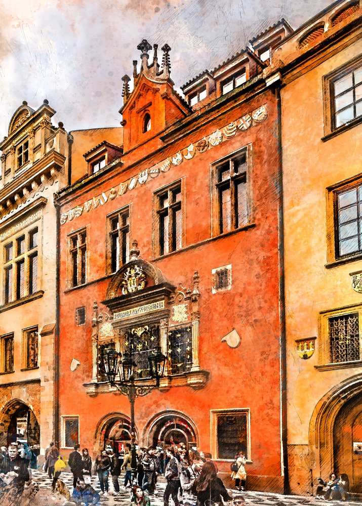 Historic Prague Facade by Justyna Jaszke