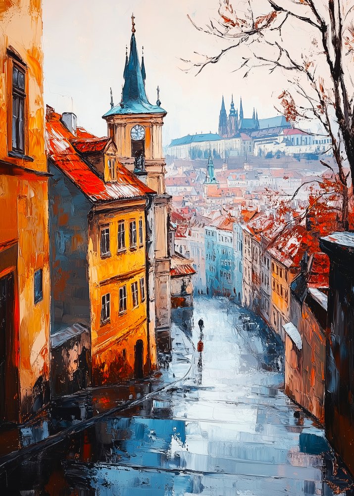 Prague Street Reflections by Justyna Jaszke