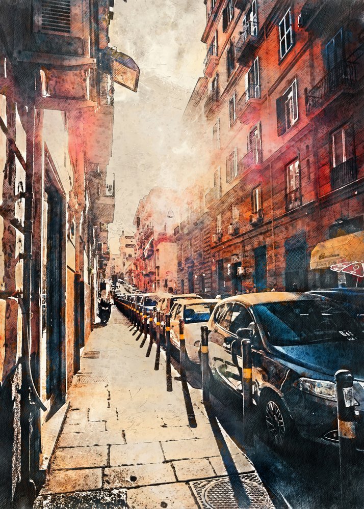 Vibrant European Street by Justyna Jaszke