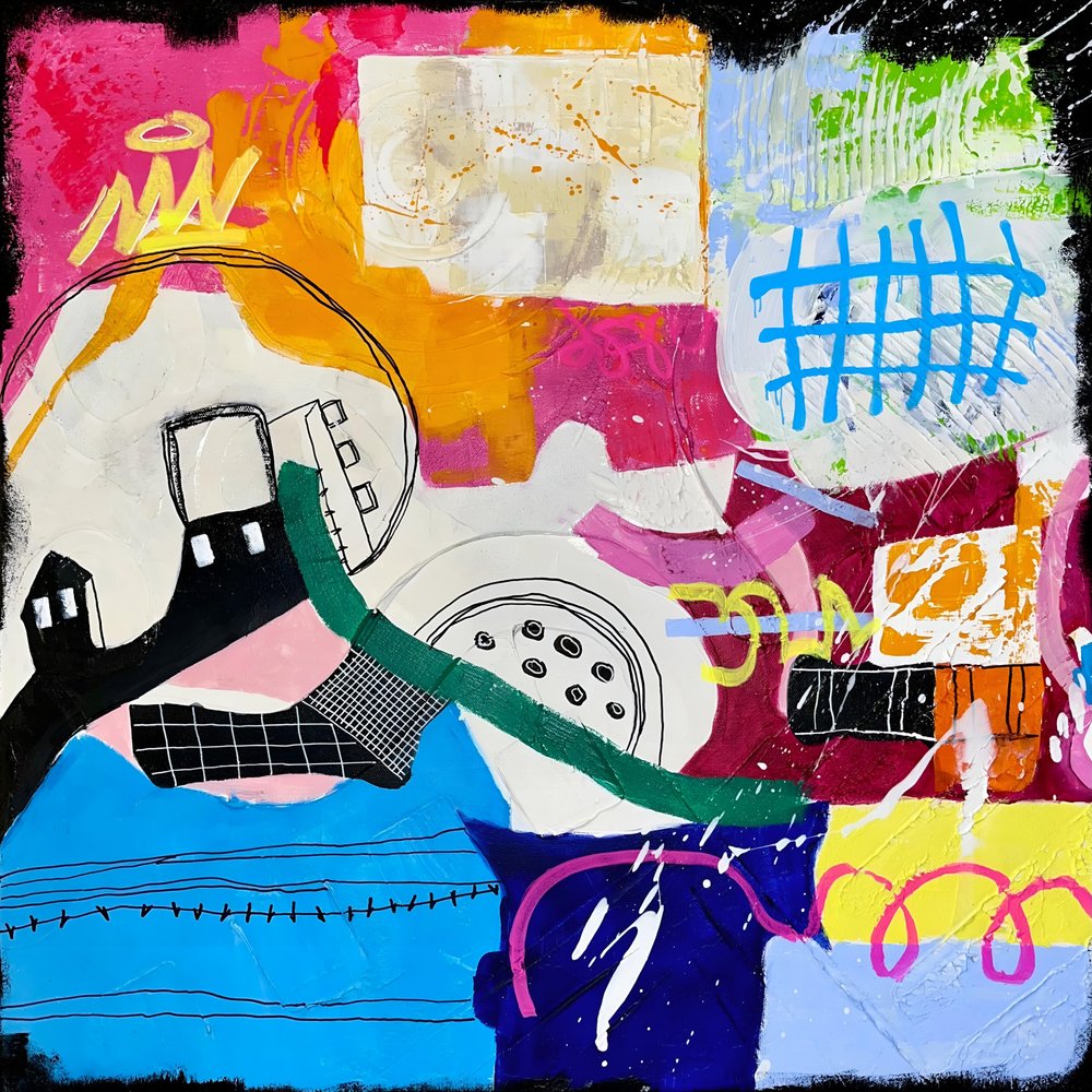 Vibrant Urban Abstract by Kajsa Bergström