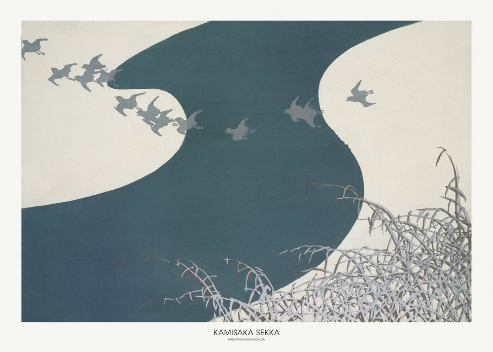 Birds from Momoyogusa by Kamisaka Sekka