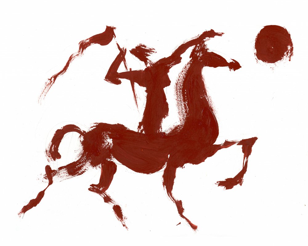 Abstract Horse Rider by Kanat Ibragimov