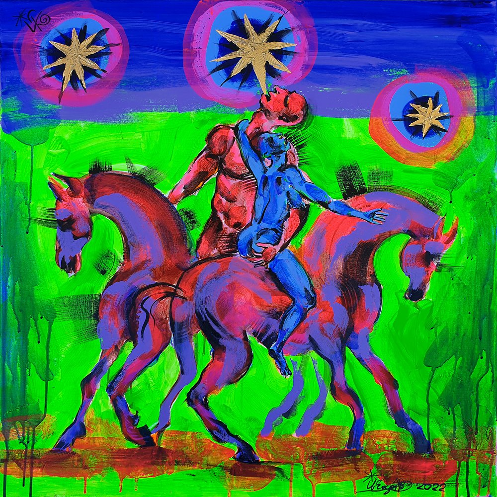 Colorful Celestial Riders by Kanat Ibragimov