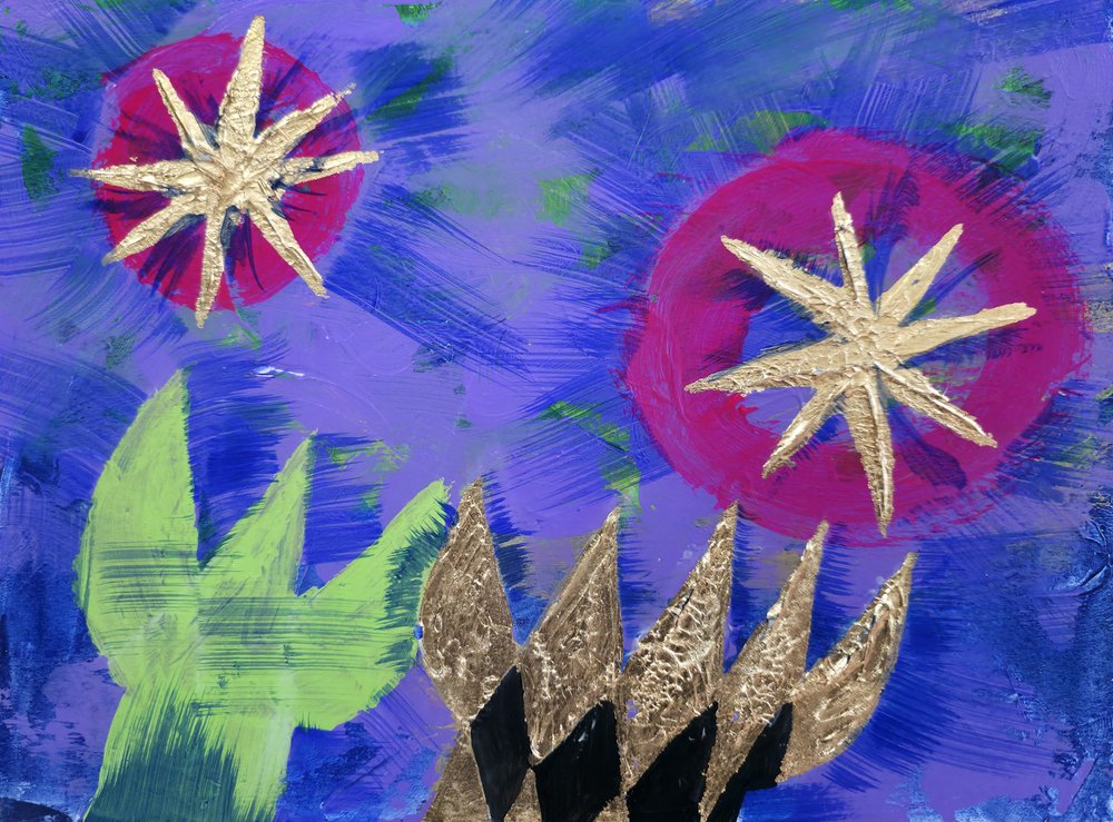 Vibrant Cosmic Garden by Kanat Ibragimov