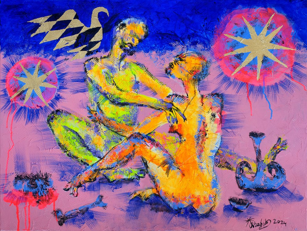 Vibrant Intimate Embrace by Kanat Ibragimov