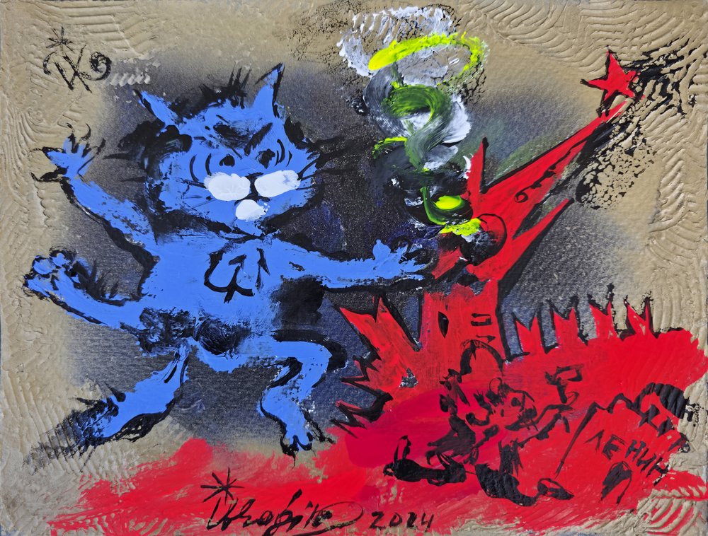 Super Cat & Lenin by Kanat Ibragimov