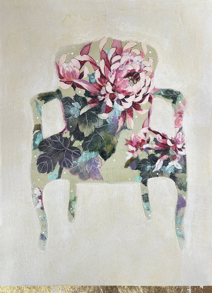Elegant Floral Armchair by Karenina Fabrizzi