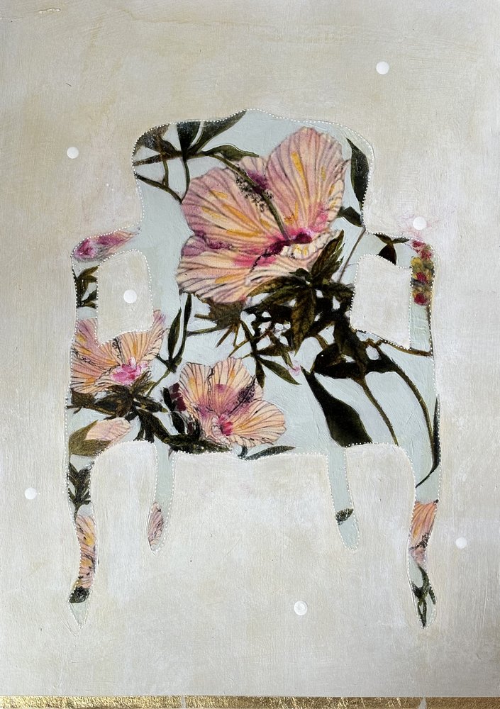 Elegant Floral Chair by Karenina Fabrizzi