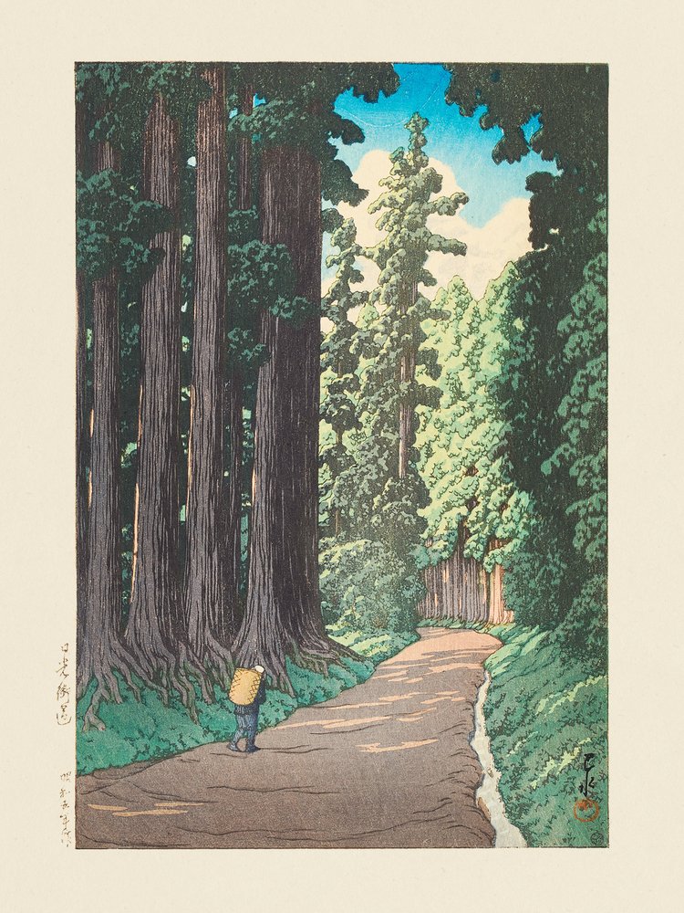 The Road to Nikko (1930) by Kawase Hasui