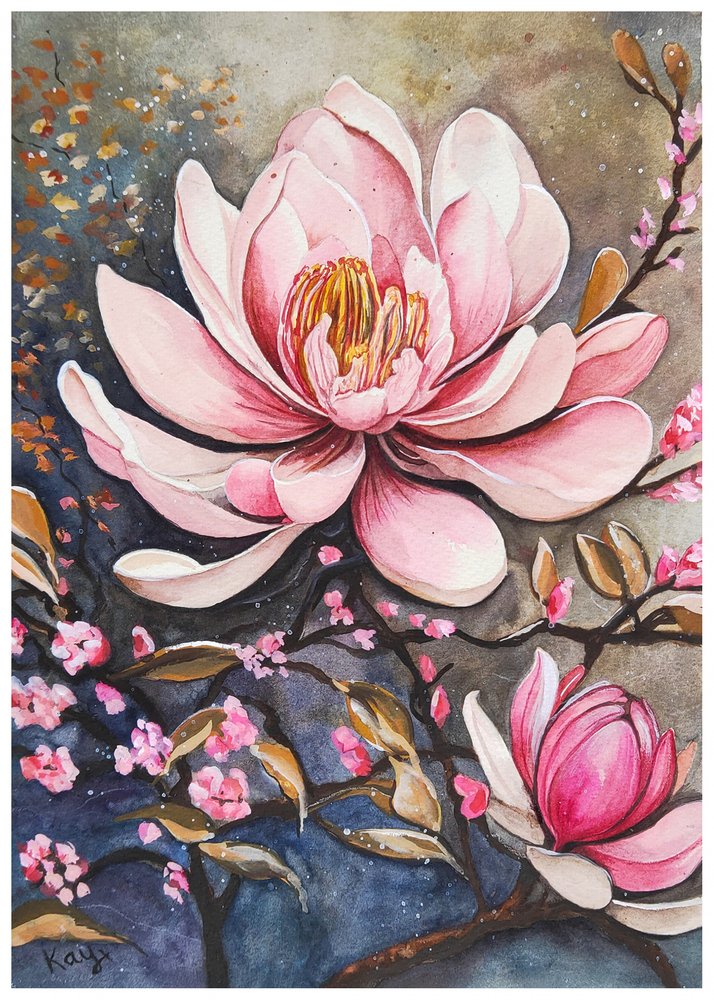 Pink Magnolia Bloom by Kay Shanley