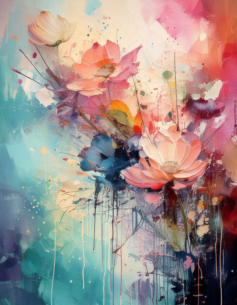 Vibrant Abstract Blooms by Kay Shanley