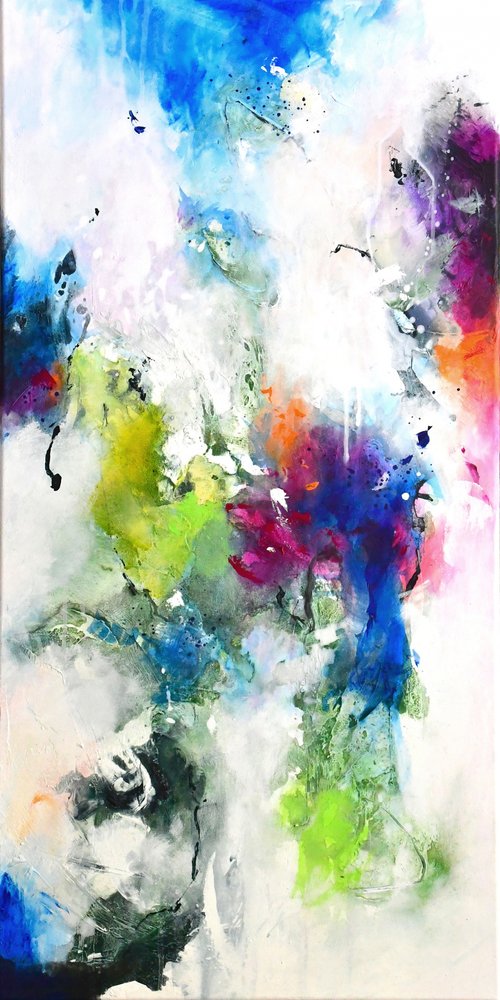 Vibrant Fluid Abstract Painting by Kirsten Handelmann