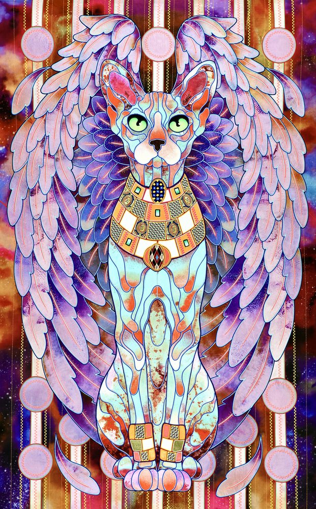 Egyptian Winged Sphynx Cat by Kostyantin Malginov