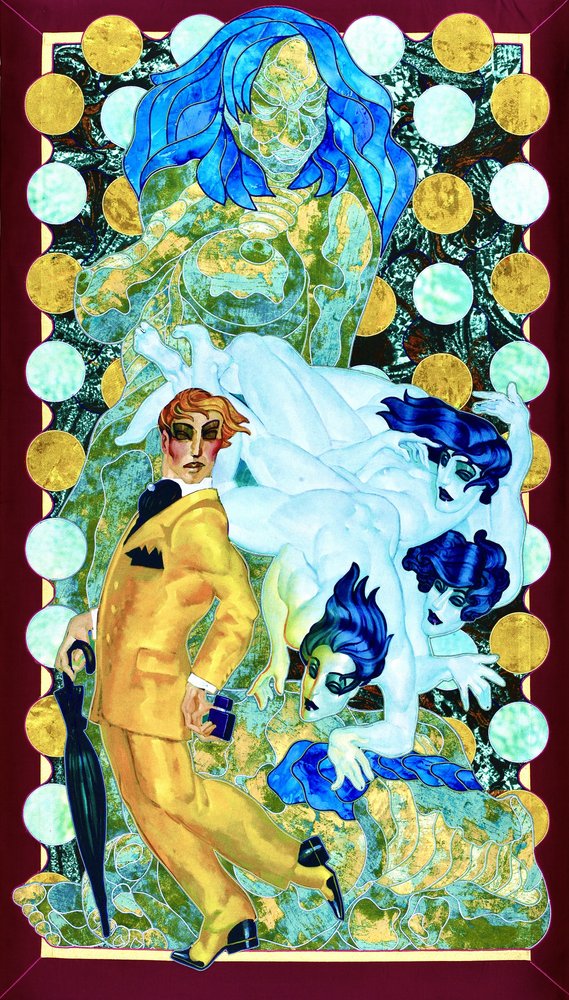 Golden Man Fantastical Figures by Kostyantin Malginov
