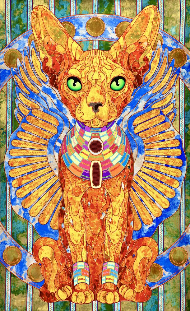 Golden Winged Sphynx by Kostyantin Malginov