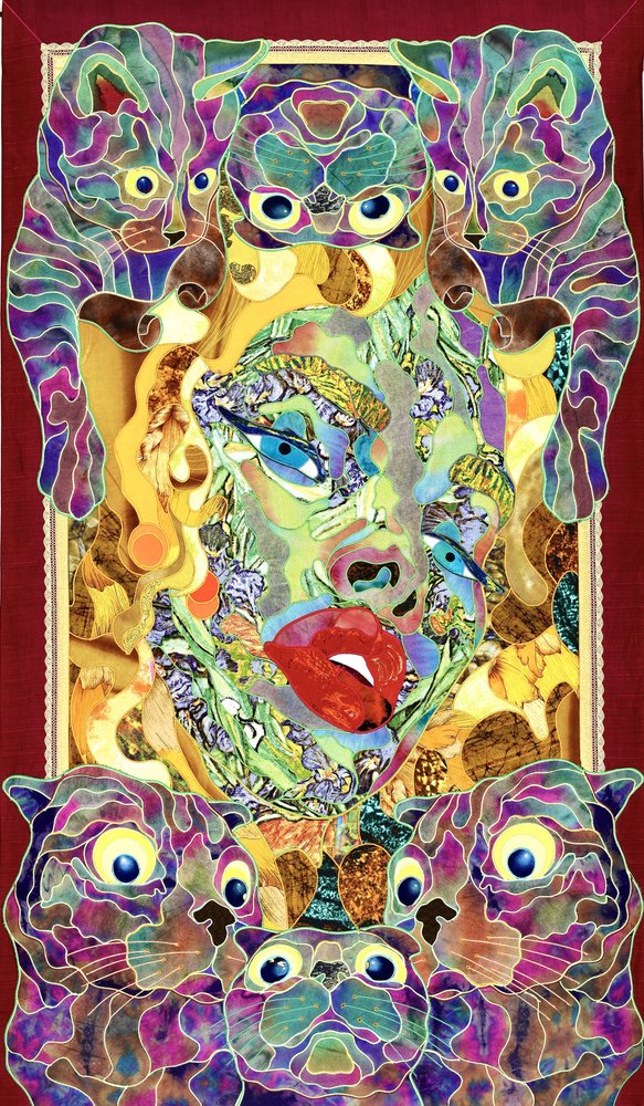 Surreal Feline Mosaic by Kostyantin Malginov