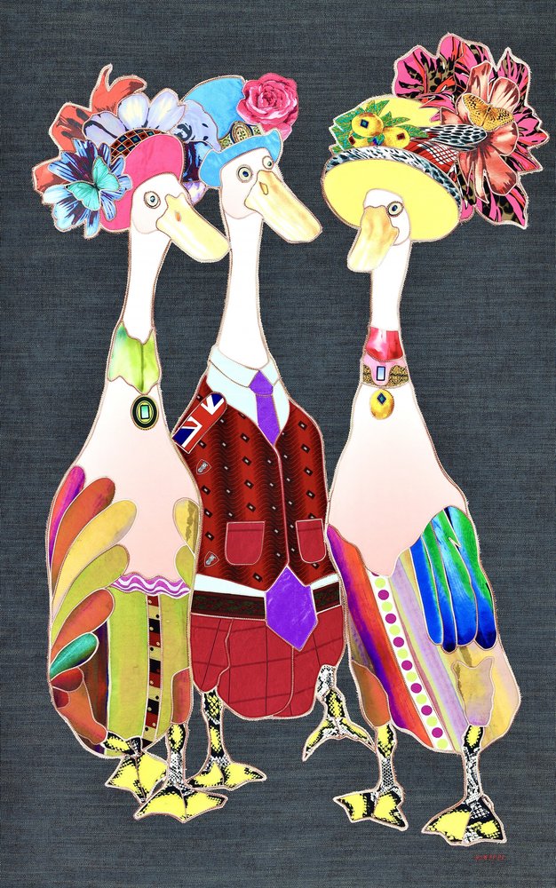 Whimsical Dressed Ducks by Kostyantin Malginov