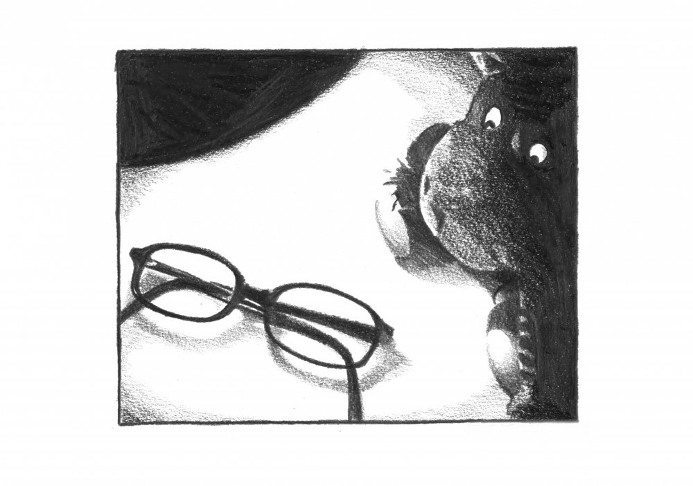 Curious Donkey with Eyeglasses by Kulik