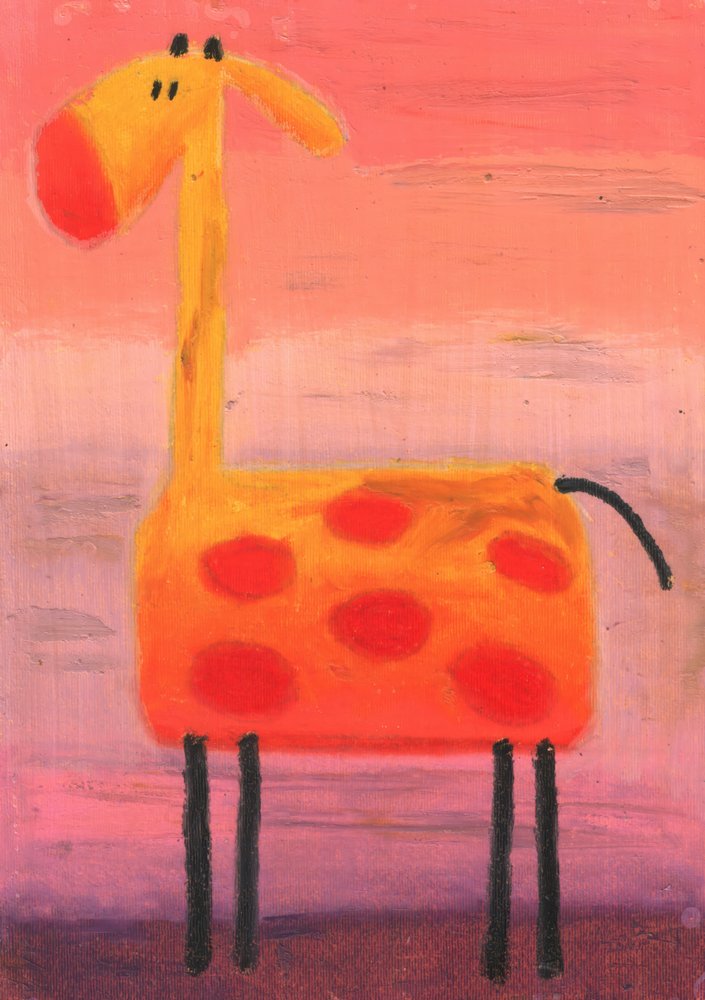 Cute Giraffe at Sunset by Kulik