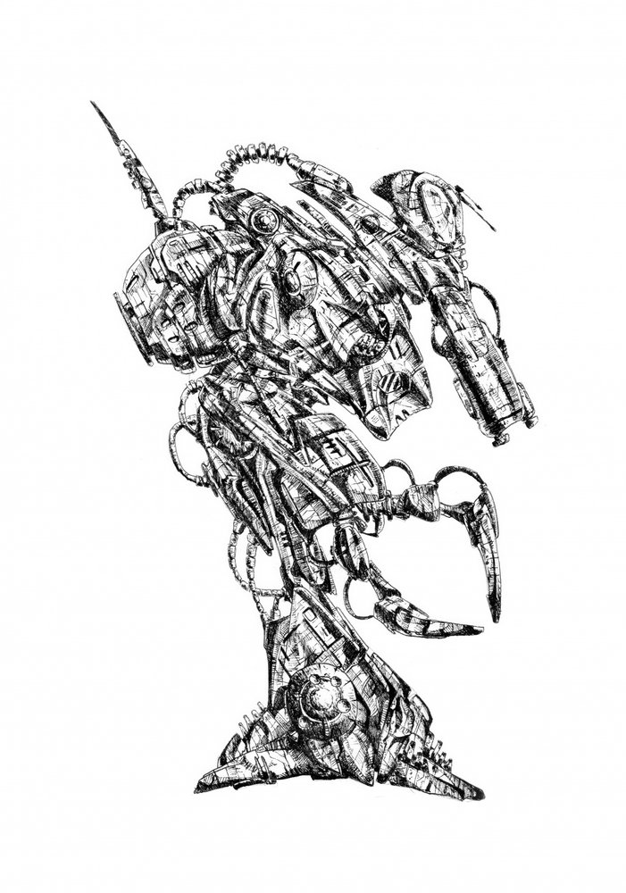 Futuristic Mech Warrior by Kulik