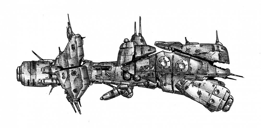 Futuristic Sci-Fi Starship by Kulik