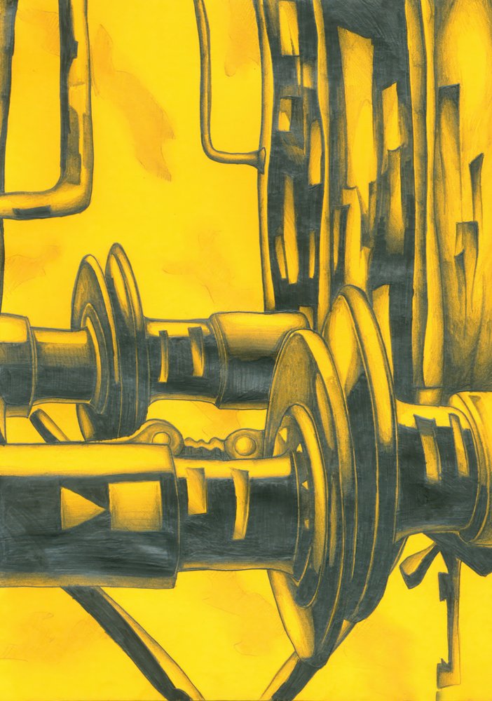 Golden Industrial Gears by Kulik
