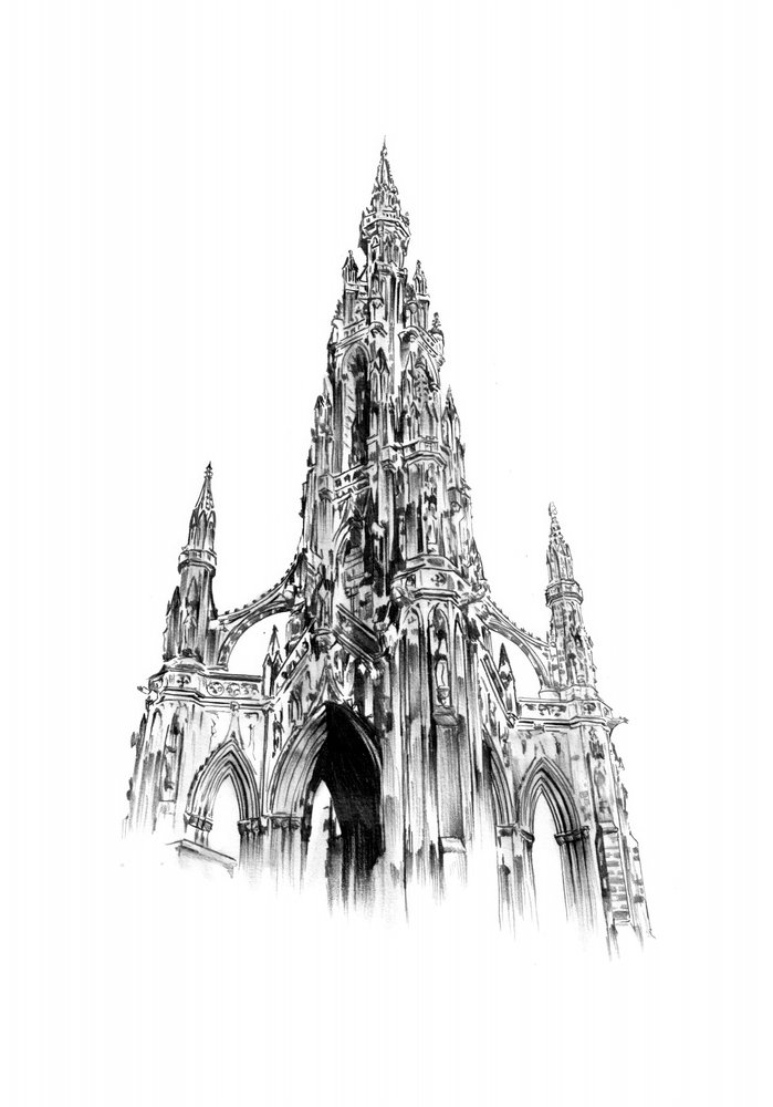 Gothic Edinburgh Monument by Kulik
