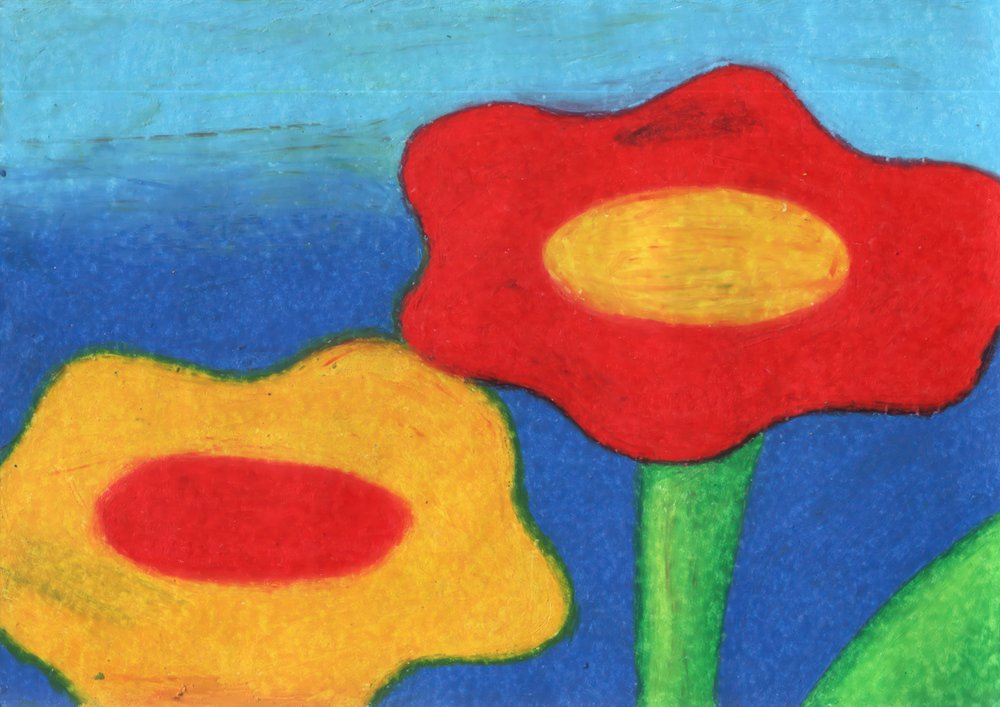 Happy Red Yellow Blooms by Kulik