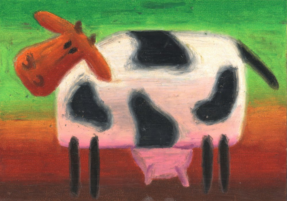 Happy Whimsical Cow by Kulik