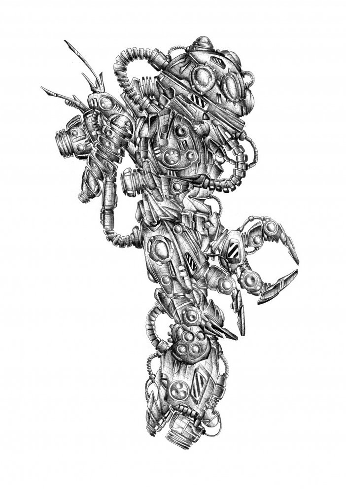Intricate Mechanical Arm by Kulik