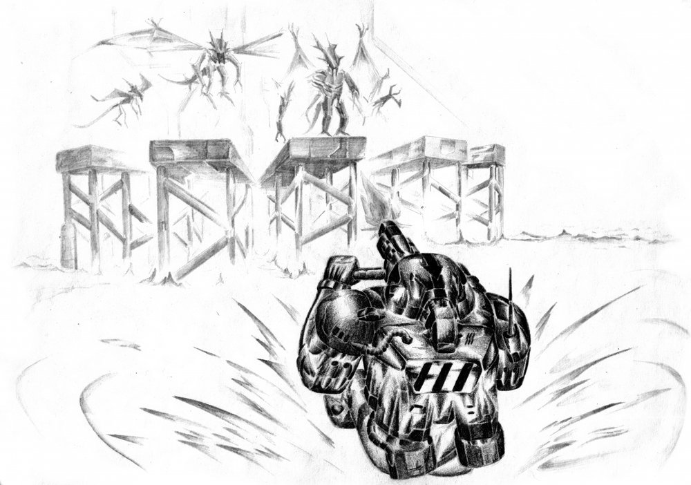 Mech Versus Monsters by Kulik