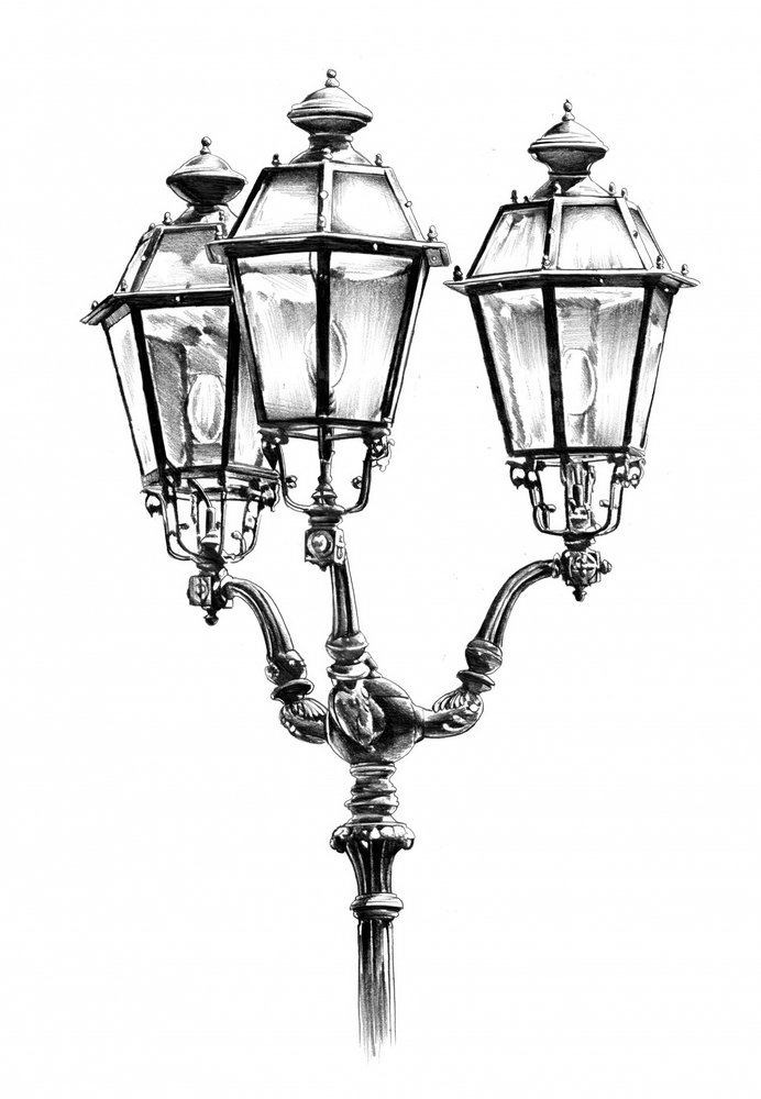 Ornate Vintage Street Lamp by Kulik