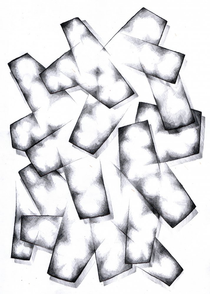Overlapping Abstract Forms by Kulik