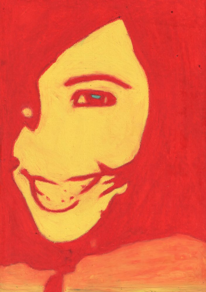Red Pop Art Smile by Kulik