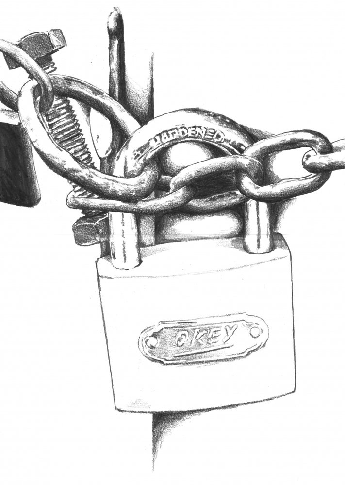 Secure Padlocks Chain by Kulik