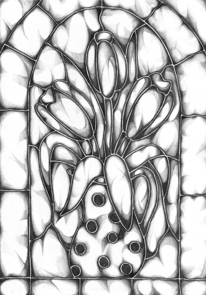 Stained Glass Tulips by Kulik